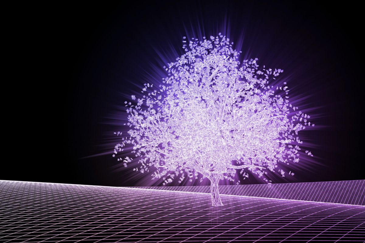The Physical Gets Metaphysical | Digital Tree on Digital Fabric